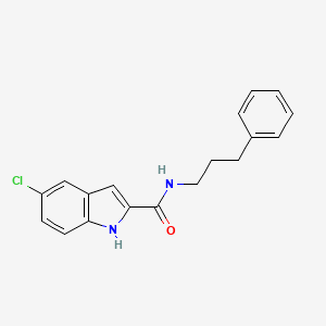 molecular formula C18H17ClN2O B2369343 5-氯-N-(3-苯基丙基)-1H-吲哚-2-甲酰胺 CAS No. 1252839-14-7