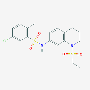 5-chloro-N-(1-(ethylsulfonyl)-1,2,3,4-tetrahydroquinolin-7-yl)-2-methylbenzenesulfonamide