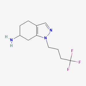 molecular formula C11H16F3N3 B2369353 1-(4,4,4-Trifluorobutyl)-4,5,6,7-tetrahydroindazol-6-amine CAS No. 2253639-47-1
