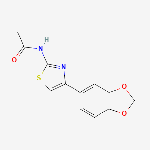 molecular formula C12H10N2O3S B2369361 N-[4-(1,3-benzodioxol-5-yl)-1,3-thiazol-2-yl]acetamide CAS No. 406925-20-0