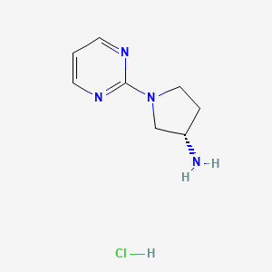 molecular formula C8H13ClN4 B2369362 (3S)-1-(Pyrimidin-2-yl)pyrrolidin-3-amine hydrochloride CAS No. 1421026-05-2