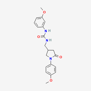 1-(3-Methoxyphenyl)-3-((1-(4-methoxyphenyl)-5-oxopyrrolidin-3-yl)methyl)urea