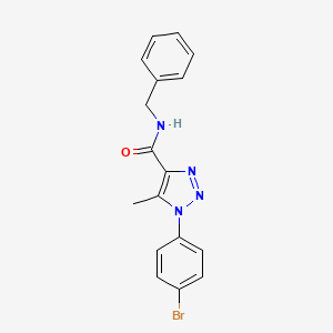 molecular formula C17H15BrN4O B2369380 N-benzyl-1-(4-bromophenyl)-5-methyl-1H-1,2,3-triazole-4-carboxamide CAS No. 950236-32-5