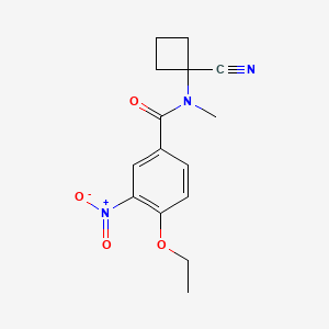 molecular formula C15H17N3O4 B2369383 N-(1-cyanocyclobutyl)-4-ethoxy-N-methyl-3-nitrobenzamide CAS No. 1258679-92-3
