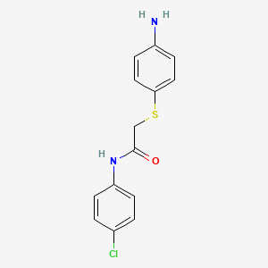 molecular formula C14H13ClN2OS B2369384 2-[(4-aminophenyl)sulfanyl]-N-(4-chlorophenyl)acetamide CAS No. 882749-75-9