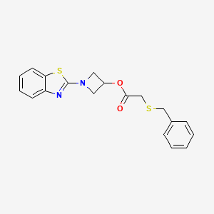 1-(Benzo[d]thiazol-2-yl)azetidin-3-yl 2-(benzylthio)acetate