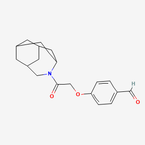 molecular formula C19H23NO3 B2369398 4-[2-(4-Azatricyclo[4.3.1.13,8]undecan-4-yl)-2-oxoethoxy]benzaldehyde CAS No. 2224473-27-0