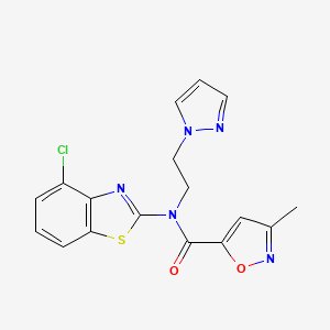 N-(2-(1H-pyrazol-1-yl)ethyl)-N-(4-chlorobenzo[d]thiazol-2-yl)-3-methylisoxazole-5-carboxamide