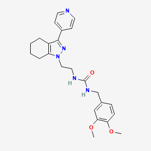 1-(3,4-dimethoxybenzyl)-3-(2-(3-(pyridin-4-yl)-4,5,6,7-tetrahydro-1H-indazol-1-yl)ethyl)urea