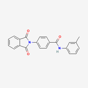molecular formula C22H16N2O3 B2369410 4-(1,3-dioxo-1,3-dihydro-2H-isoindol-2-yl)-N-(3-methylphenyl)benzamide CAS No. 381188-77-8