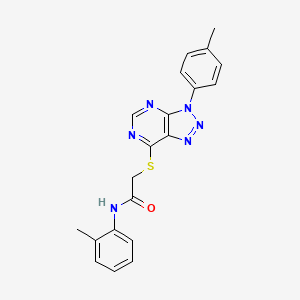 molecular formula C20H18N6OS B2369420 N-(o-tolyl)-2-((3-(p-tolyl)-3H-[1,2,3]triazolo[4,5-d]pyrimidin-7-yl)thio)acetamide CAS No. 863459-16-9