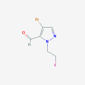 molecular formula C6H6BrFN2O B2369456 4-Bromo-1-(2-fluoroethyl)-1H-pyrazole-5-carbaldehyde CAS No. 2101199-62-4