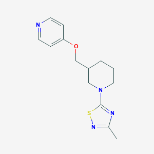 3-Methyl-5-[3-(pyridin-4-yloxymethyl)piperidin-1-yl]-1,2,4-thiadiazole