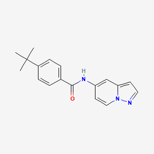 molecular formula C18H19N3O B2369474 4-(叔丁基)-N-(吡唑并[1,5-a]吡啶-5-基)苯甲酰胺 CAS No. 2034585-96-9
