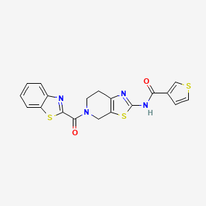 N-(5-(benzo[d]thiazole-2-carbonyl)-4,5,6,7-tetrahydrothiazolo[5,4-c]pyridin-2-yl)thiophene-3-carboxamide