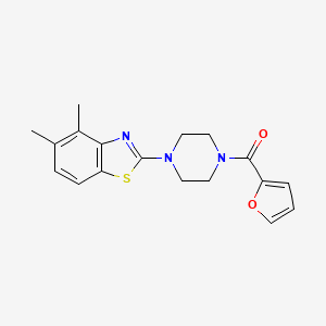 molecular formula C18H19N3O2S B2369489 (4-(4,5-二甲基苯并[d]噻唑-2-基)哌嗪-1-基)(呋喃-2-基)甲酮 CAS No. 898351-31-0