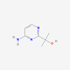 molecular formula C7H11N3O B2369499 2-(4-氨基嘧啶-2-基)丙-2-醇 CAS No. 1434053-14-1