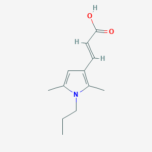 molecular formula C12H17NO2 B2369501 3-(2,5-二甲基-1-丙基-1H-吡咯-3-基)丙-2-烯酸 CAS No. 851175-84-3