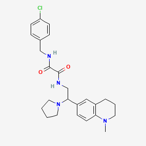 N'-[(4-chlorophenyl)methyl]-N-[2-(1-methyl-1,2,3,4-tetrahydroquinolin-6-yl)-2-(pyrrolidin-1-yl)ethyl]ethanediamide