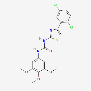 molecular formula C19H17Cl2N3O4S B2369516 1-(4-(2,5-Dichlorophenyl)thiazol-2-yl)-3-(3,4,5-trimethoxyphenyl)urea CAS No. 1207000-81-4