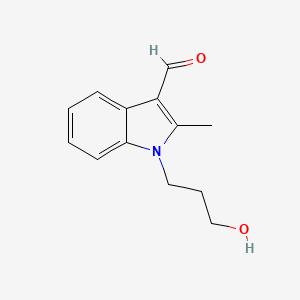 molecular formula C13H15NO2 B2369519 1-(3-hydroxypropyl)-2-methyl-1H-indole-3-carbaldehyde CAS No. 883543-60-0