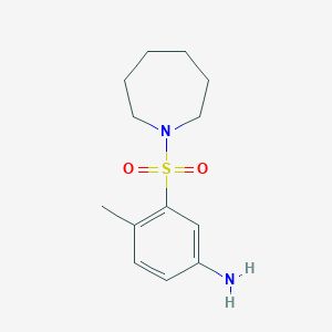 molecular formula C13H20N2O2S B2369524 3-(Azepane-1-sulfonyl)-4-methylaniline CAS No. 326918-48-3
