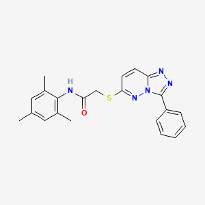 molecular formula C22H21N5OS B2369528 N-mesityl-2-((3-phenyl-[1,2,4]triazolo[4,3-b]pyridazin-6-yl)thio)acetamide CAS No. 852372-39-5