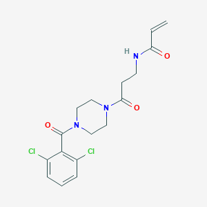 molecular formula C17H19Cl2N3O3 B2369539 N-[3-[4-(2,6-Dichlorobenzoyl)piperazin-1-yl]-3-oxopropyl]prop-2-enamide CAS No. 2197819-53-5