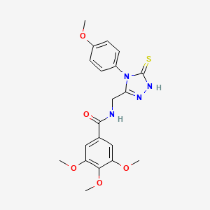 3,4,5-trimethoxy-N-[[4-(4-methoxyphenyl)-5-sulfanylidene-1H-1,2,4-triazol-3-yl]methyl]benzamide