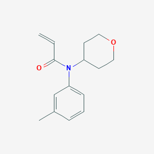 N-(3-Methylphenyl)-N-(oxan-4-yl)prop-2-enamide
