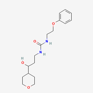 molecular formula C17H26N2O4 B2369562 1-(3-hydroxy-3-(tetrahydro-2H-pyran-4-yl)propyl)-3-(2-phenoxyethyl)urea CAS No. 2034585-59-4