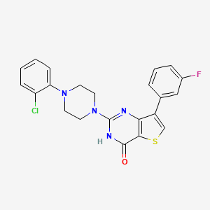 2-[4-(2-chlorophenyl)piperazin-1-yl]-7-(3-fluorophenyl)thieno[3,2-d]pyrimidin-4(3H)-one