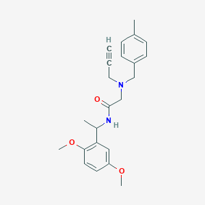 N-[1-(2,5-Dimethoxyphenyl)ethyl]-2-[(4-methylphenyl)methyl-prop-2-ynylamino]acetamide