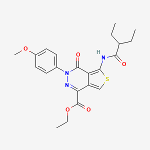 molecular formula C22H25N3O5S B2369584 Ethyl 5-(2-ethylbutanamido)-3-(4-methoxyphenyl)-4-oxo-3,4-dihydrothieno[3,4-d]pyridazine-1-carboxylate CAS No. 851951-57-0