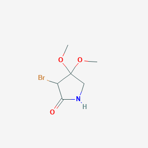 3-Bromo-4,4-dimethoxypyrrolidine-2-one