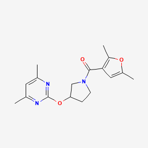 (2,5-Dimethylfuran-3-yl)(3-((4,6-dimethylpyrimidin-2-yl)oxy)pyrrolidin-1-yl)methanone