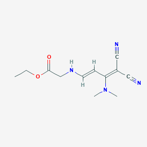 ethyl 2-[[(1E)-4,4-dicyano-3-(dimethylamino)buta-1,3-dienyl]amino]acetate