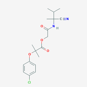 [(1-Cyano-1,2-dimethylpropyl)carbamoyl]methyl 2-(4-chlorophenoxy)-2-methylpropanoate
