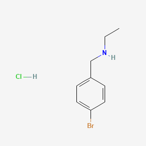 molecular formula C9H13BrClN B2369593 盐酸N-(4-溴苄基)乙胺 CAS No. 1129306-09-7