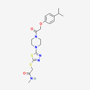 2-((5-(4-(2-(4-isopropylphenoxy)acetyl)piperazin-1-yl)-1,3,4-thiadiazol-2-yl)thio)-N-methylacetamide