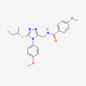 N-[[5-butan-2-ylsulfanyl-4-(4-methoxyphenyl)-1,2,4-triazol-3-yl]methyl]-4-methoxybenzamide