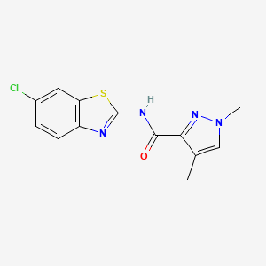N-(6-chlorobenzo[d]thiazol-2-yl)-1,4-dimethyl-1H-pyrazole-3-carboxamide