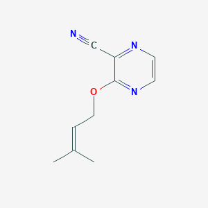 molecular formula C10H11N3O B2369611 3-(3-Methylbut-2-enoxy)pyrazine-2-carbonitrile CAS No. 2380182-80-7