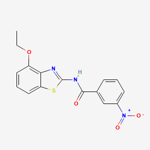 molecular formula C16H13N3O4S B2369621 N-(4-乙氧基-1,3-苯并噻唑-2-基)-3-硝基苯甲酰胺 CAS No. 312917-10-5