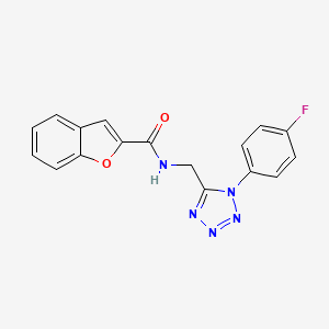 N-((1-(4-fluorophenyl)-1H-tetrazol-5-yl)methyl)benzofuran-2-carboxamide