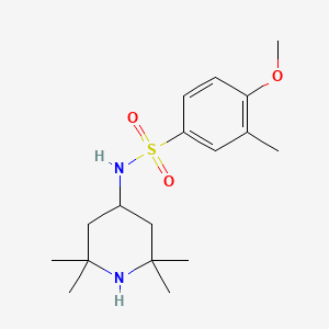 molecular formula C17H28N2O3S B2369627 4-methoxy-3-methyl-N-(2,2,6,6-tetramethylpiperidin-4-yl)benzenesulfonamide CAS No. 723742-43-6
