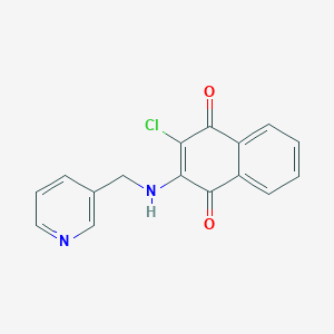 molecular formula C16H11ClN2O2 B2369649 2-Chloro-3-[(3-pyridinylmethyl)amino]naphthoquinone CAS No. 866153-91-5