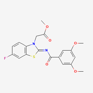 molecular formula C19H17FN2O5S B2369651 (Z)-methyl 2-(2-((3,5-dimethoxybenzoyl)imino)-6-fluorobenzo[d]thiazol-3(2H)-yl)acetate CAS No. 865198-00-1