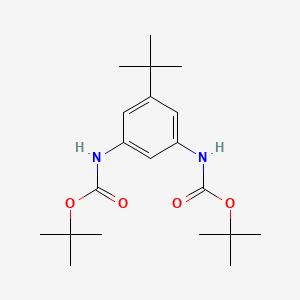 molecular formula C20H32N2O4 B2369652 tert-Butyl N-(3-{[(tert-butoxy)carbonyl]amino}-5-tert-butylphenyl)carbamate CAS No. 1630205-15-0