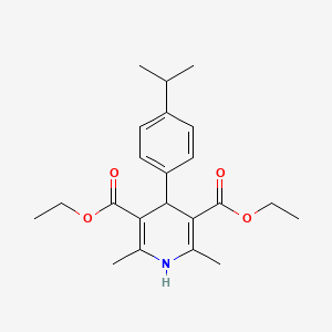 molecular formula C22H29NO4 B2369653 Diethyl 4-(4-isopropylphenyl)-2,6-dimethyl-1,4-dihydro-3,5-pyridinedicarboxylate CAS No. 312937-51-2